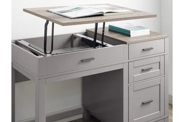 Carver Skrivebord 120 cm Grå - Dorel Home - Møbler - Borde - Kontorbord - Skrivebord - hæve-sænke-bord