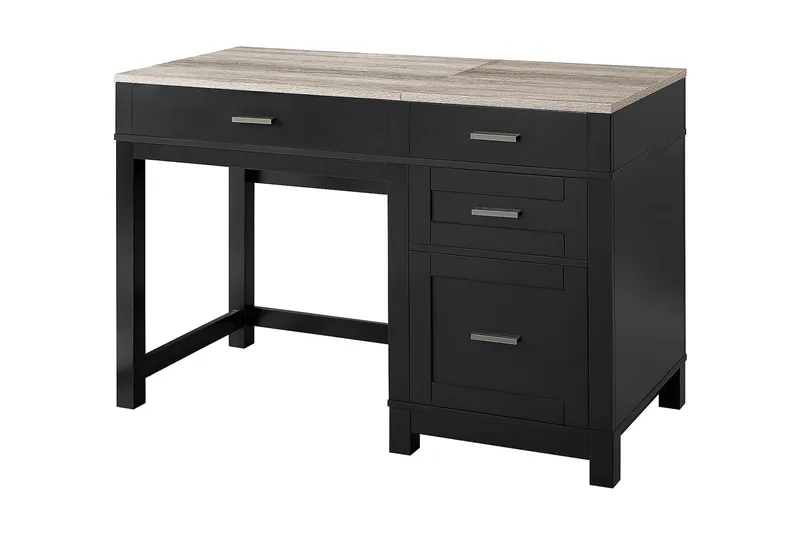 Carver Skrivebord 120 cm Sort - Dorel Home - Møbler - Borde - Kontorbord - Skrivebord - hæve-sænke-bord