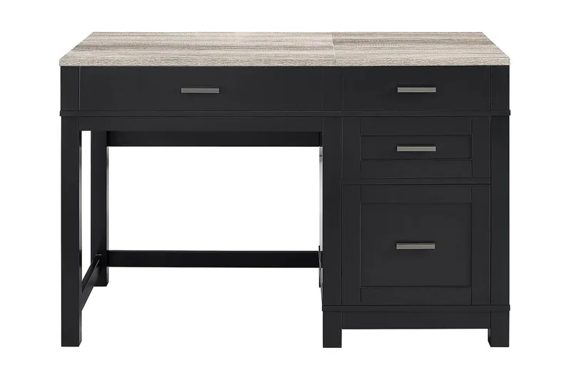 Carver Skrivebord 120 cm Sort - Dorel Home - Møbler - Borde - Kontorbord - Skrivebord - hæve-sænke-bord