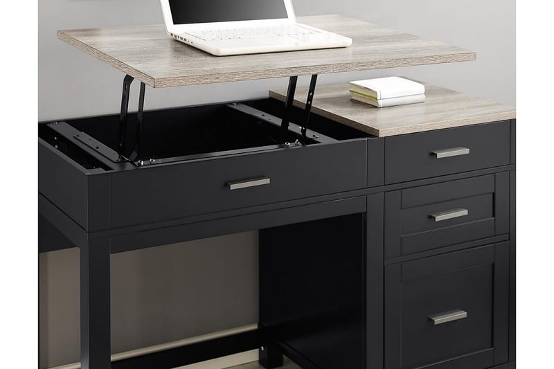 Carver Skrivebord 120 cm Sort - Dorel Home - Møbler - Borde - Kontorbord - Skrivebord - hæve-sænke-bord