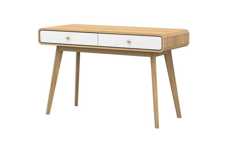 Skrivebord Cassie Eg/Hvid - Eg/Hvid - Møbler - Borde - Kontorbord - Skrivebord