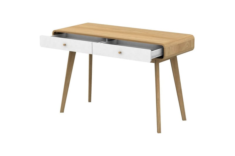 Skrivebord Cassie Eg/Hvid - Eg/Hvid - Møbler - Borde - Kontorbord - Skrivebord