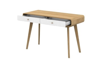 Skrivebord Cassie Eg/Hvid - Eg/Hvid - Møbler - Borde - Kontorbord - Skrivebord