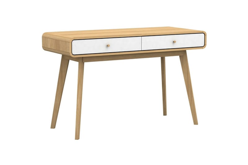 Skrivebord Cassie Eg/Hvid - Eg/Hvid - Møbler - Borde - Kontorbord - Skrivebord
