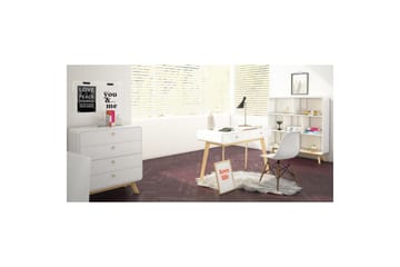 Skrivebord Cassie Hvid/Hvid - Hvid/Hvid - Møbler - Borde - Kontorbord - Skrivebord