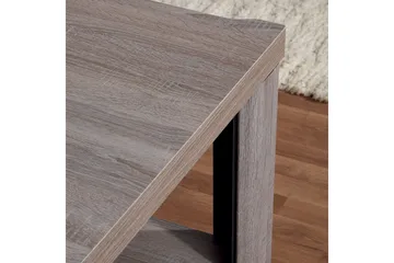 Chezum Skrivebord 126 cm med Opbevaring Skab - Tryffel/Grå - Møbler - Borde - Kontorbord - Skrivebord