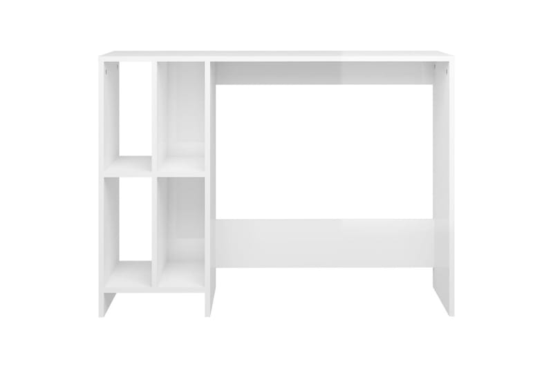 computerbord 102,5x35x75 cm spånplade hvid højglans - Hvid - Møbler - Borde - Kontorbord - Skrivebord