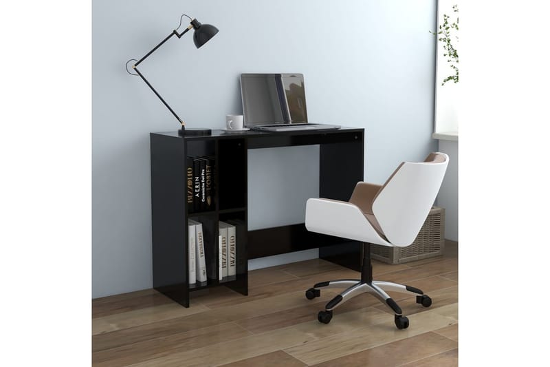 computerbord 102,5x35x75 cm spånplade sort - Sort - Møbler - Borde - Kontorbord - Skrivebord