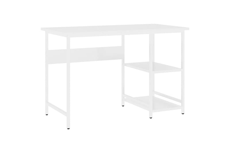 computerbord 105x55x72 cm MDF og metal hvid - Hvid - Møbler - Borde - Kontorbord - Skrivebord