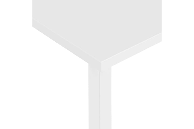 computerbord 105x55x72 cm MDF og metal hvid - Hvid - Skrivebord