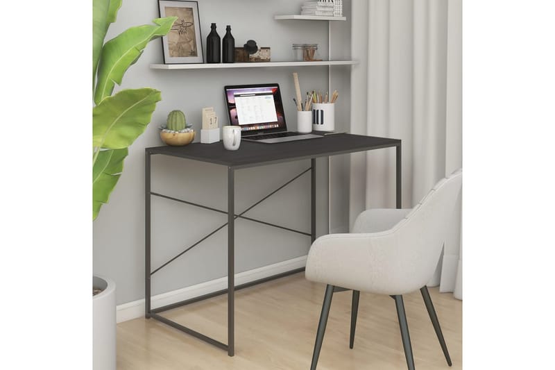 computerbord 110x60x70 cm spånplade sort - Sort - Møbler - Borde - Kontorbord - Skrivebord