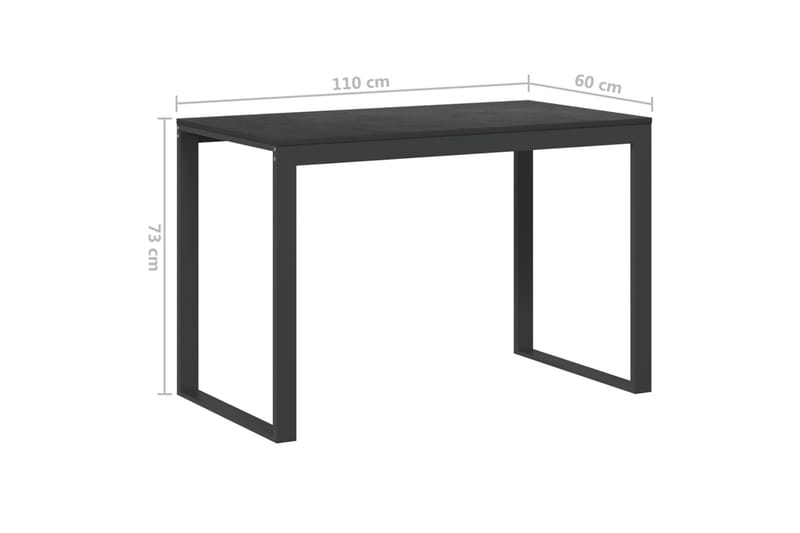 computerbord 110x60x73 cm spånplade sort - Sort - Møbler - Borde - Kontorbord - Skrivebord