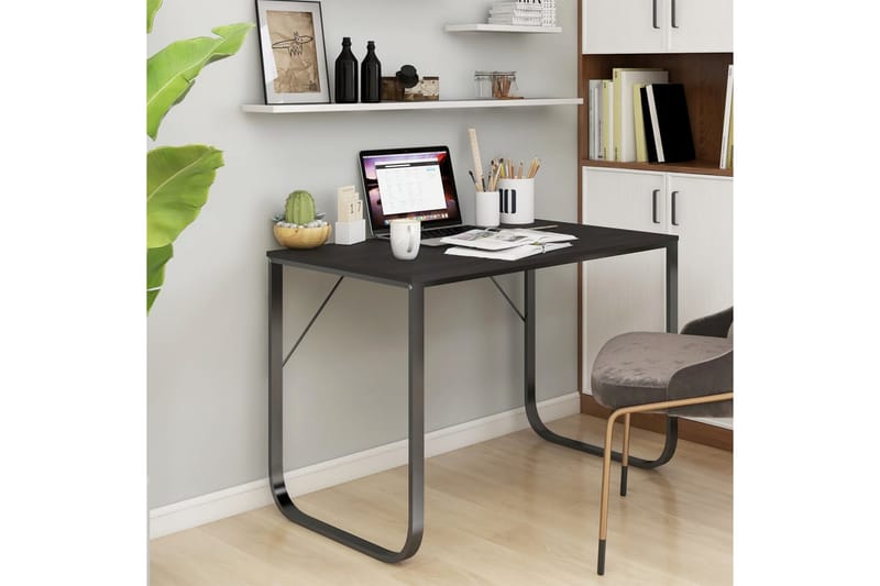 computerbord 110x60x73 cm spånplade sort - Sort - Møbler - Borde - Kontorbord - Skrivebord