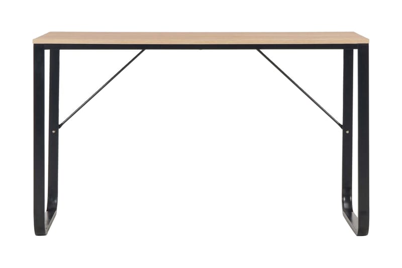 Computerbord 120 X 60 X 73 Cm Sort Og Egetræsfarve - Sort - Møbler - Borde - Kontorbord - Skrivebord