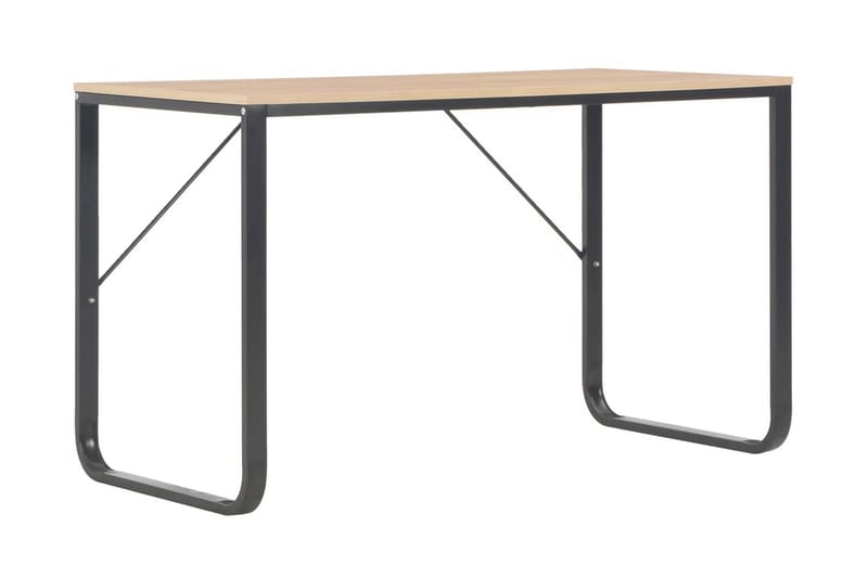 Computerbord 120 X 60 X 73 Cm Sort Og Egetræsfarve - Sort - Møbler - Borde - Kontorbord - Skrivebord