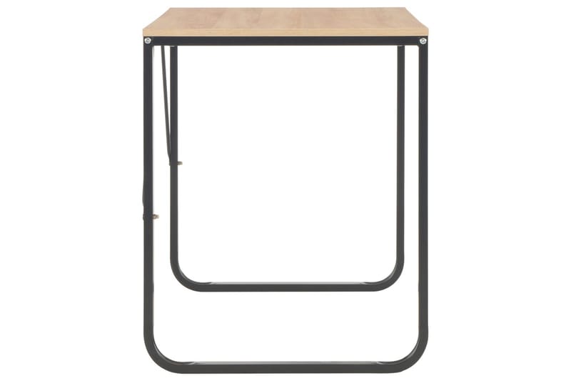 Computerbord 120 X 60 X 73 Cm Sort Og Egetræsfarve - Sort - Møbler - Borde - Kontorbord - Skrivebord