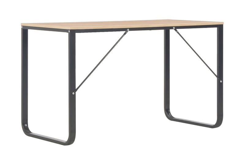 Computerbord 120 X 60 X 73 Cm Sort Og Egetræsfarve - Sort - Møbler - Borde - Kontorbord - Skrivebord