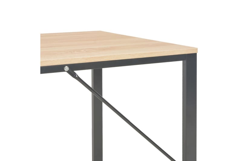 Computerbord 120 X 60 X 73 Cm Sort Og Egetræsfarve - Sort - Møbler - Borde - Kontorbord - Skrivebord