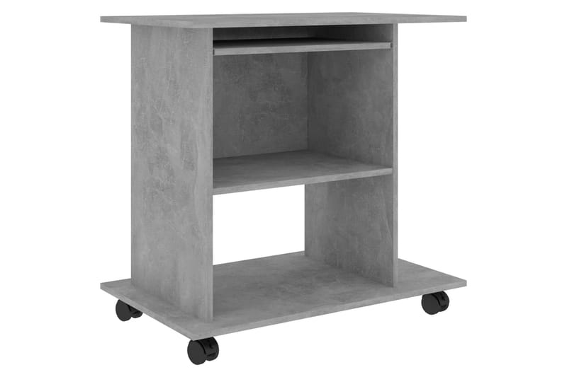 Computerbord 80X50X75 cm Spånplade Betongrå - Møbler - Borde - Kontorbord - Skrivebord