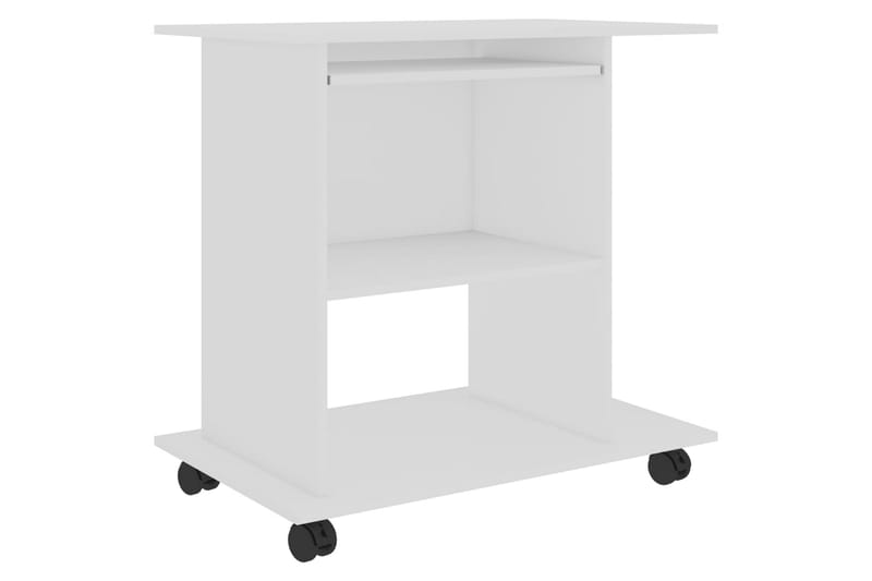 Computerbord 80X50X75 cm Spånplade Hvid - Skrivebord