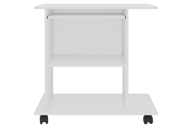 Computerbord 80X50X75 cm Spånplade Hvid - Skrivebord