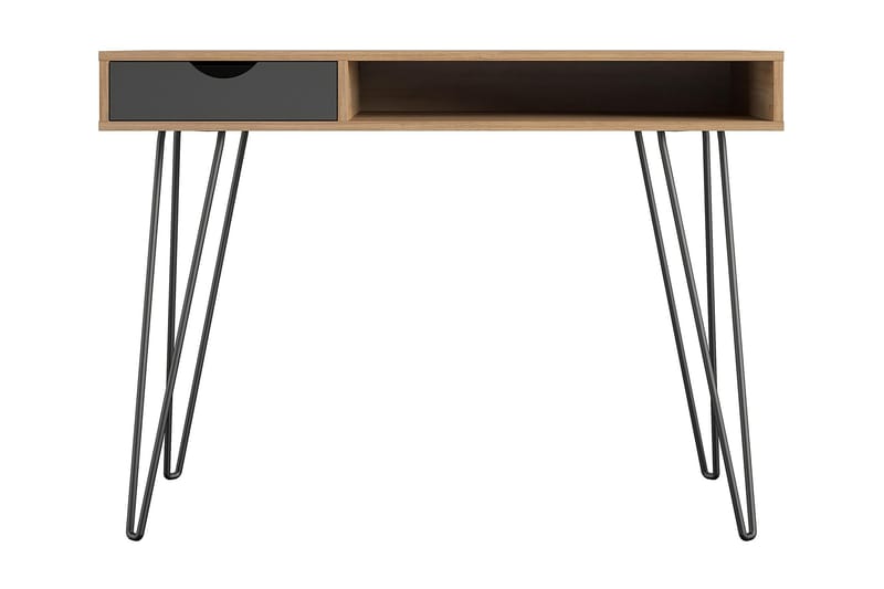Concord Skrivebord 106 cm med Opbevaring Skuffe Grå/Natur/So - Novogratz - Møbler - Borde - Kontorbord - Skrivebord
