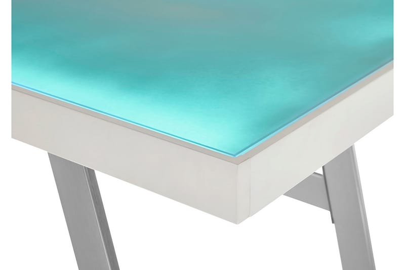Cuyutian Computerbord 140 cm med LED + USB - Glas/Flerfarvet/Metal - Skrivebord - Computerbord