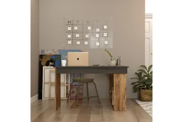 Dalran Skrivebord 129 cm - Natur/Sort - Møbler - Borde - Kontorbord - Skrivebord