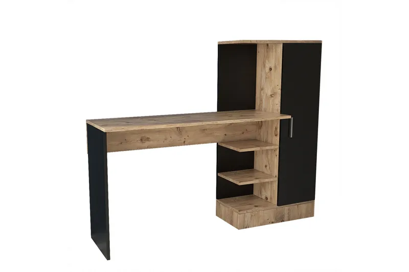 Dalran Skrivebord 152 cm - Natur/Sort - Møbler - Borde - Kontorbord - Skrivebord