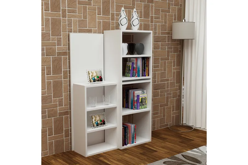 Decorotika Skrivebord 120 cm med Opbevaring Hylder - Hvid - Møbler - Borde - Kontorbord - Skrivebord