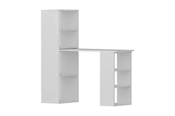 Decorotika Skrivebord 120 cm med Opbevaring Hylder - Hvid - Møbler - Borde - Kontorbord - Skrivebord