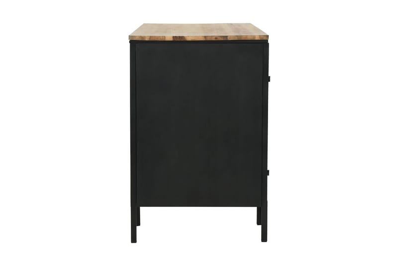Dobbelt Piedestal-Skrivebord Grantræ Og Stål 120X50X76Cm - Grå - Møbler - Borde - Kontorbord - Skrivebord