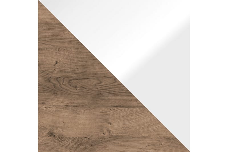 Domardon Skrivebord 130 cm med Opbevaring 2 Skab - Træ/Hvid - Møbler - Borde - Kontorbord - Skrivebord