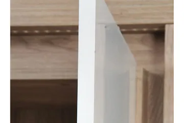 Domardon Skrivebord 130 cm med Opbevaring 2 Skab - Træ/Hvid - Møbler - Borde - Kontorbord - Skrivebord