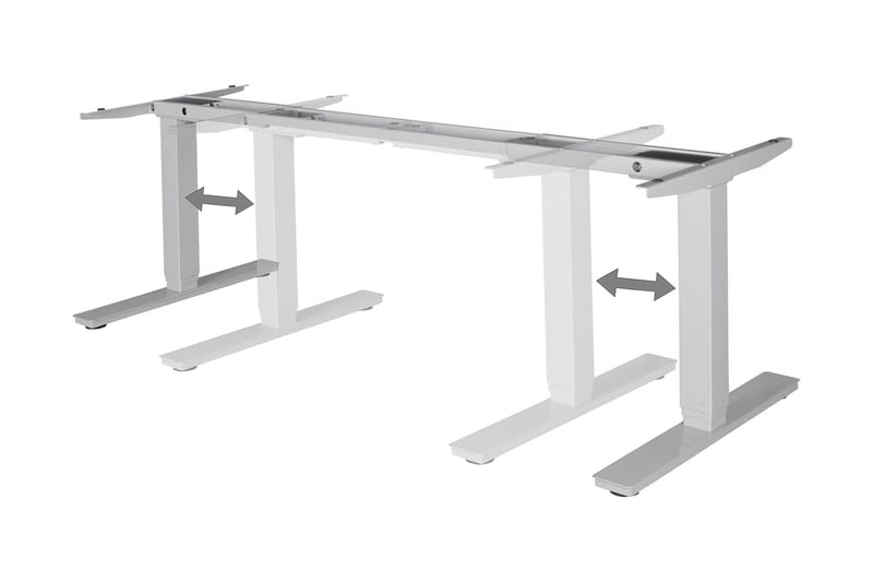 Dontavious Justerbar Skrivebord 182 cm - Sølv - Møbler - Borde - Kontorbord - Skrivebord