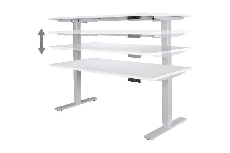 Dontavious Justerbar Skrivebord 182 cm - Sølv - Skrivebord