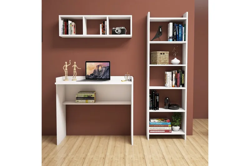 Edging Kontormøbelsæt 90 cm, Hvid