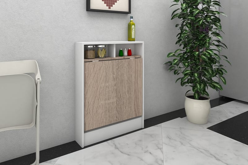Elegancia Vægskrivebord 70 cm med Opbevaring Hylde Udvidelig - Træ - Skrivebord
