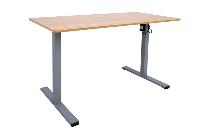 Ergo Optimal Skrivebord med motor 120x60 cm Træ/Grå - Skrivebord