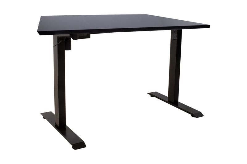 Ergo Skrivebord med en motor 140x80 cm Sort, undefined