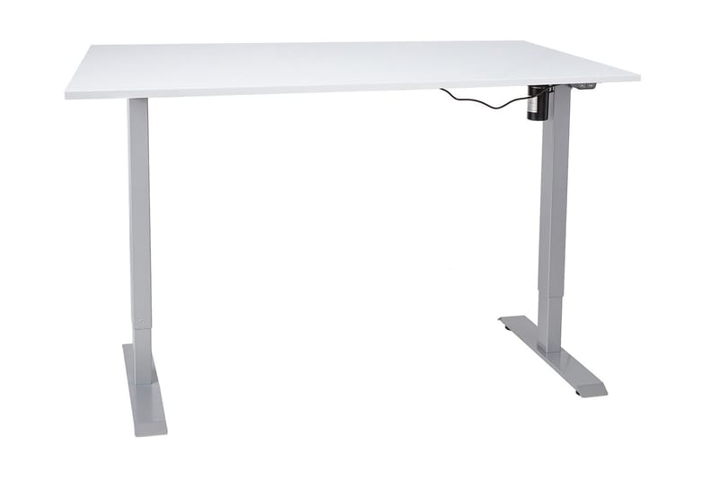 Ergosum 1 Skrivebord 140 cm Hæve/Sænke Elektrisk - Gråvit - hæve-sænke-bord - Skrivebord