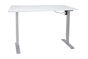 Ergosum 1 Skrivebord 140 cm Hæve/Sænke Elektrisk - Gråvit - Møbler - Borde - Kontorbord - Skrivebord - hæve-sænke-bord