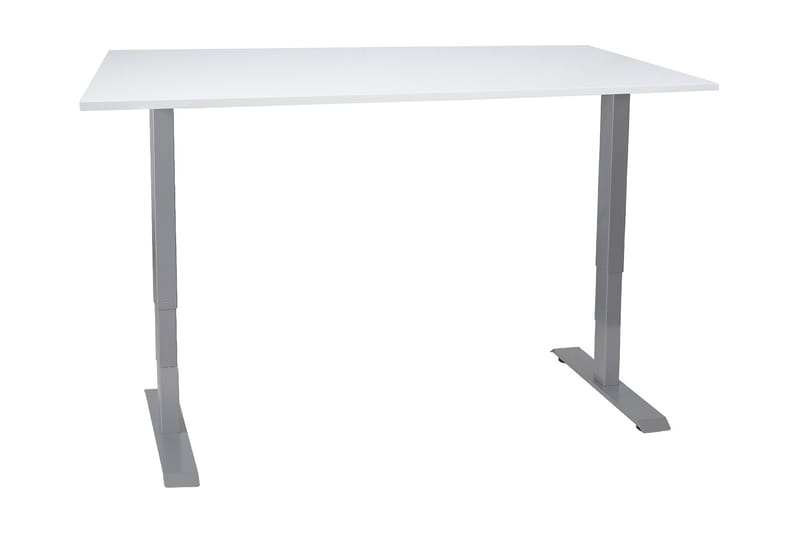 Ergosum 2 Skrivebord 140 cm Hæve/Sænke - Gråvit - Skrivebord - hæve-sænke-bord