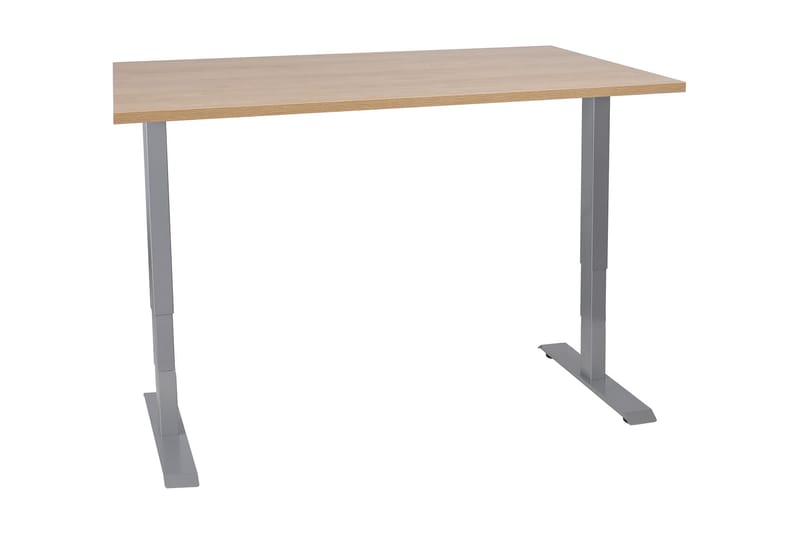 Ergosum 2 Skrivebord 140 cm Hæve/Sænke - Træ/Natur - hæve-sænke-bord - Skrivebord