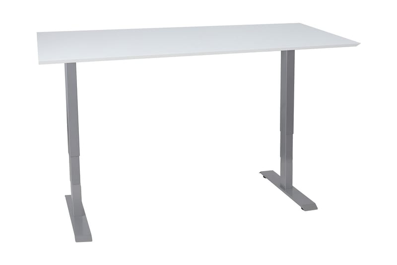 Ergosum 2 Skrivebord 160 cm Hæve/Sænke, Hvid/Grå