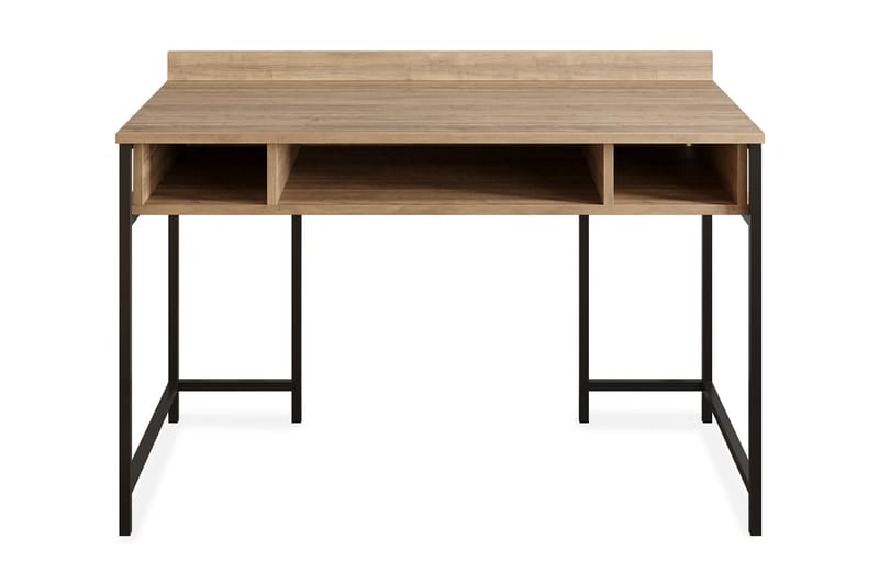 Fagersanna Skrivebord 120 cm med Opbevaring Hylder - Sort - Skrivebord