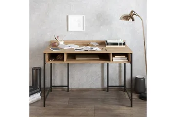 Fagersanna Skrivebord 120 cm med Opbevaring Hylder - Sort - Møbler - Borde - Kontorbord - Skrivebord
