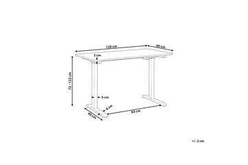 Faraday Skrivebord 60x120 cm - Hvid - Møbler - Borde - Kontorbord - Skrivebord - hæve-sænke-bord