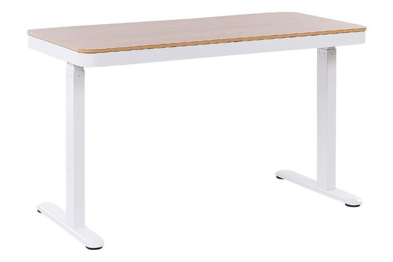 Farhan Skrivebord 60x120 cm - Hvid/Lyst træ - Møbler - Borde - Kontorbord - Skrivebord - hæve-sænke-bord