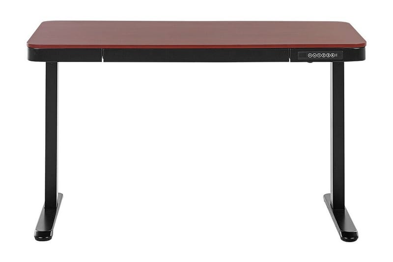 Farhan Skrivebord 60x120 cm - Mørkt træ/Sort - Møbler - Borde - Kontorbord - Skrivebord - hæve-sænke-bord